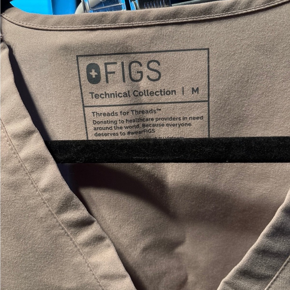 Figs Beige Technical Scrub Top - Picture 2 of 3